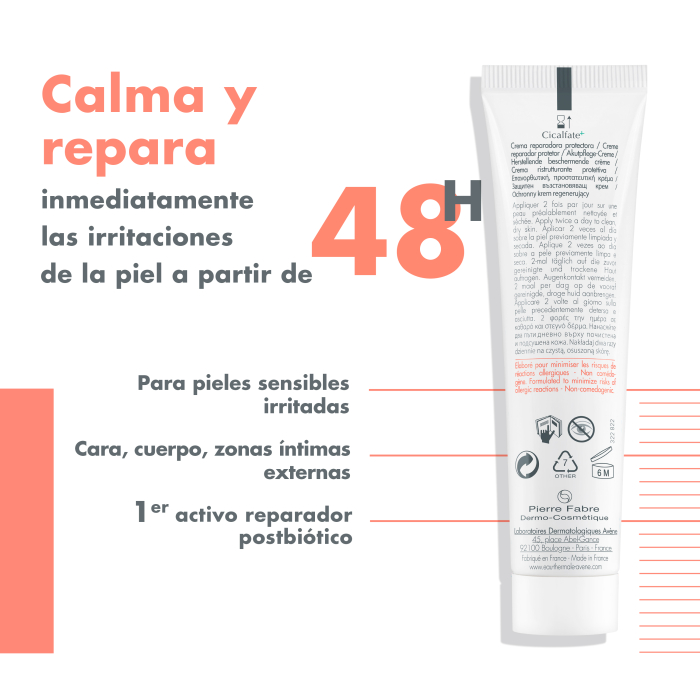 avène cicalfate+ crema hidratante reparadora posquirúrgica y postatuaje 100 ml