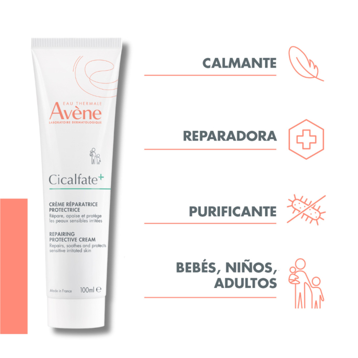 avène cicalfate+ crema hidratante reparadora posquirúrgica y postatuaje 100 ml