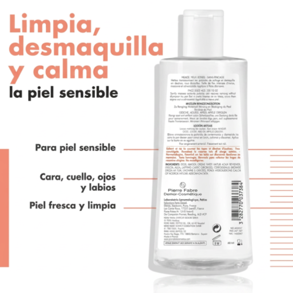 avène agua micelar desmaquillante 400 ml